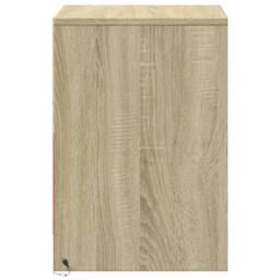 Berkfield Home Bedside Cabinets with LED Lights 2 pcs Sonoma Oak Engineered Wood in Light Oak - thumbnail 7