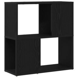 Berkfield Home Black Oak Bookshelf - 60x24x63 cm, Made of Engineered Wood - Size: 60 x 24 x 63 cm - thumbnail 7