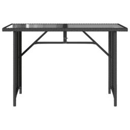 Berkfield Home 2 Piece Garden Dining Set with Cushions Black Poly Rattan - thumbnail 7