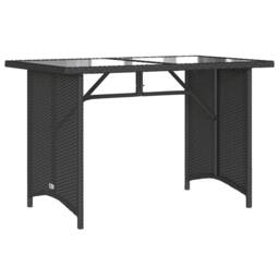Berkfield Home 2 Piece Garden Dining Set with Cushions Black Poly Rattan - thumbnail 5