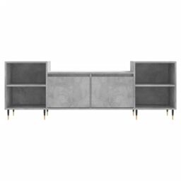 Berkfield Home TV Cabinet Concrete Grey 160x35x55 cm Engineered Wood - Size: 160 x 35 x 55 cm - thumbnail 5