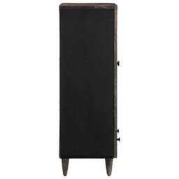 Berkfield Home Highboard 60x33x110 cm Solid Wood Mango in Black - Size: 60 x 33 x 110 cm - thumbnail 4