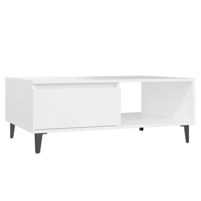 Berkfield Home Coffee Table White 90x60x35 cm Engineered Wood - Size: 90 x 60 x 35 cm - image 1
