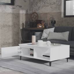 Berkfield Home Coffee Table White 90x60x35 cm Engineered Wood - Size: 90 x 60 x 35 cm - thumbnail 3