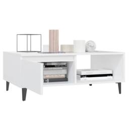 Berkfield Home Coffee Table White 90x60x35 cm Engineered Wood - Size: 90 x 60 x 35 cm - thumbnail 4