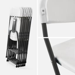 sweeek Set Of 6 Folding Event Chairs in White - thumbnail 2