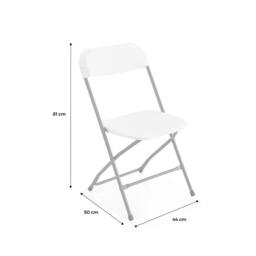 sweeek Set Of 6 Folding Event Chairs in White - thumbnail 5