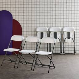 sweeek Set Of 6 Folding Event Chairs in White - thumbnail 6