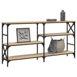 Berkfield Home Console Table Sonoma Oak 150x29x76.5 cm Engineered Wood in Brown - thumbnail 3