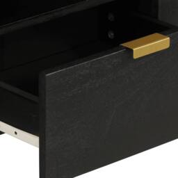Berkfield Home TV Cabinet Black 105x33x46 cm Engineered Wood - Size: 105 x 33 x 46 cm - thumbnail 7