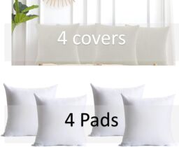 Luxury Living Set of 4 Velvet Chenille Cushions 45cm x 45cm with Removable Covers & Plush Pads - Soft, Stylish Home Décor - Size: 45 cm x 45 cm - thumbnail 3