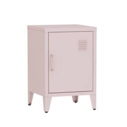 sweeek Industrial metal bedside table with 1 door in Pink - thumbnail 2