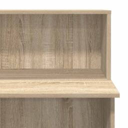Berkfield Home Reception Desk Sonoma Oak 100x50x103.5 cm Engineered Wood in Light Oak - thumbnail 8