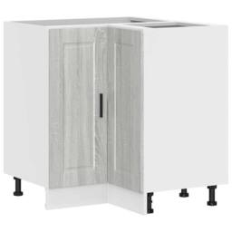 Berkfield Home Kitchen Corner Base Cabinet¬†Porto Grey Sonoma Engineered Wood
