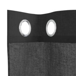 Berkfield Home Voile Curtains with Grommets 2 pcs Black 140x245 cm - thumbnail 5