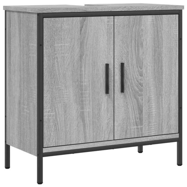 Berkfield Home Bathroom Sink Cabinet Grey Sonoma 60x30x60 cm Engineered Wood - Size: 60 x 30 x 60 cm - image 1
