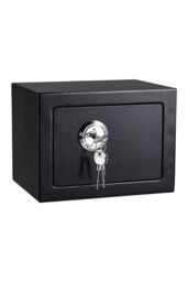 Living and Home 6L Mini Mechanical Lock Safe Home Office Security Box with Keys in Black - thumbnail 3