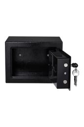Living and Home 6L Mini Mechanical Lock Safe Home Office Security Box with Keys in Black - thumbnail 4