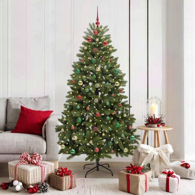 Berkfield Home Artificial Christmas Tree with Stand Green 180 cm PVC & Metal - image 1