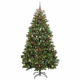 Berkfield Home Artificial Christmas Tree with Stand Green 180 cm PVC & Metal - thumbnail 3