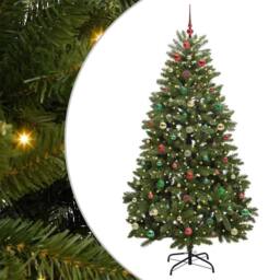 Berkfield Home Artificial Christmas Tree with Stand Green 180 cm PVC & Metal - thumbnail 2