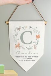 Personalised Memento Company Personalised New Baby Wall Art Banner in White - thumbnail 3