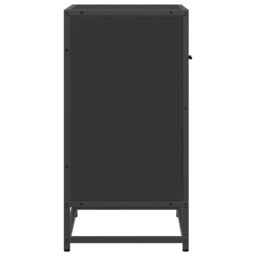 Berkfield Home Bedside Cabinet Black 60x31x60 cm Engineered Wood & Metal - Size: 60 x 31 x 60 cm - thumbnail 6
