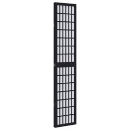 Berkfield Home Room Divider 3 Panels Black Solid Wood Paulownia - thumbnail 5