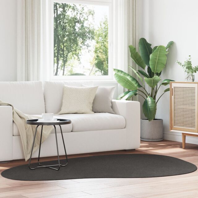 "Berkfield Home Rug ""HUARTE"" Short Pile Soft & Washable Anthracite 140x200 cm - Size: Medium" - image 1