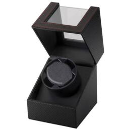 Havendro Single Rotating Watch Winder Display Case in Black - thumbnail 1