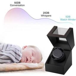 Havendro Single Rotating Watch Winder Display Case in Black - thumbnail 4