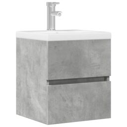 Berkfield Home Sink Cabinet Concrete Grey 41x38.5x45 cm Engineered Wood - thumbnail 1