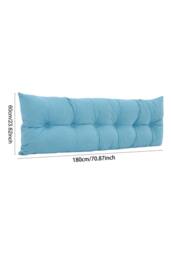 Living and Home Cozy Upholstered Headboard Pillow in Blue - Size: Large - thumbnail 9