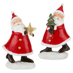 VFM e-Store Christmas Santa Ornaments Decoration 16cm x 9.5cm 2 Pack in Red - Size: 16 cm x 9.5 cm