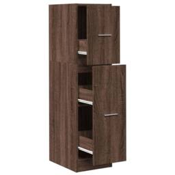 Berkfield Home Apothecary Cabinet Brown Oak 30x41x118 cm Engineered Wood - Size: 30 x 41 x 118 cm - thumbnail 1