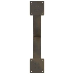 Berkfield Home Coffee Table Legs X-Shaped 2 pcs Natural Steel 70x(42-43) cm Steel in Brown - thumbnail 7