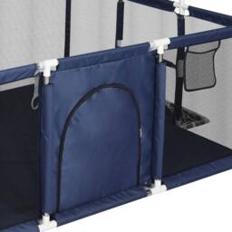 FLAVORA Kids Playpen with Zipper Door in Dark Blue - Size: 0.6m2 - thumbnail 6