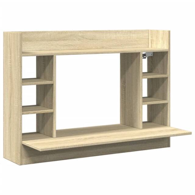 Berkfield Home Wall-Mounted Desk Sonoma Oak 105x48x75 cm Engineered Wood in Light Tan - Size: 105 x 48 x 75 cm - image 1