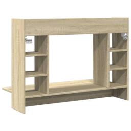 Berkfield Home Wall-Mounted Desk Sonoma Oak 105x48x75 cm Engineered Wood in Light Tan - Size: 105 x 48 x 75 cm - thumbnail 6