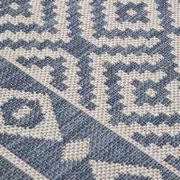 Berkfield Home Outdoor Flatweave Rug 80x250 cm Blue Stripes - Size: Medium - thumbnail 5