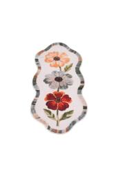Living and Home Irregular-shaped Rug with Floral Pattern in White - Size: Small - thumbnail 4