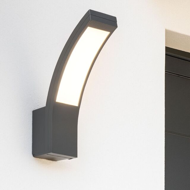 CGC Lighting 'Pairs' Grey LED Curved Outdoor Wall Light - image 1
