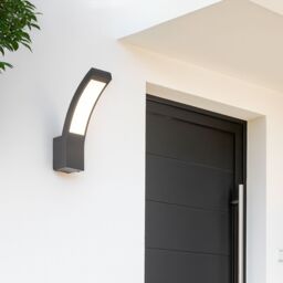 CGC Lighting 'Pairs' Grey LED Curved Outdoor Wall Light - thumbnail 6