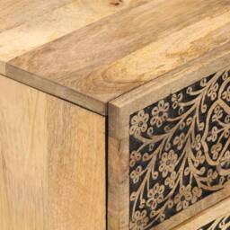 Berkfield Home Bedside Cabinets 2 pcs 40x33x46 cm Solid Wood Mango in Brown - Size: 40 x 33 x 46 cm - thumbnail 2
