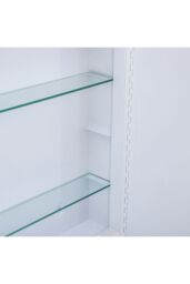 Living and Home LED Illuminated Double Door Frameless Mirror Cabinet in Silver - thumbnail 5