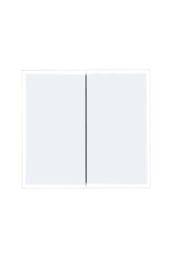 Living and Home LED Illuminated Double Door Frameless Mirror Cabinet in Silver - thumbnail 3