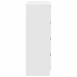 Berkfield Home Sideboard White 80x35x99 cm Engineered Wood - Size: 80 x 35 x 99 cm - thumbnail 7