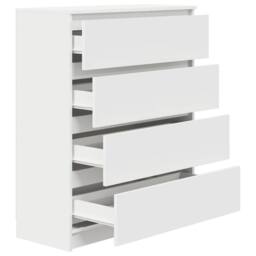 Berkfield Home Sideboard White 80x35x99 cm Engineered Wood - Size: 80 x 35 x 99 cm - thumbnail 5