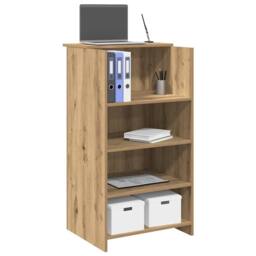 Berkfield Home Reception Desk Artisan Oak 55x50x103.5 cm Engineered Wood in Brown - thumbnail 2