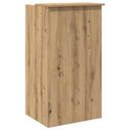 Berkfield Home Reception Desk Artisan Oak 55x50x103.5 cm Engineered Wood in Brown - thumbnail 7